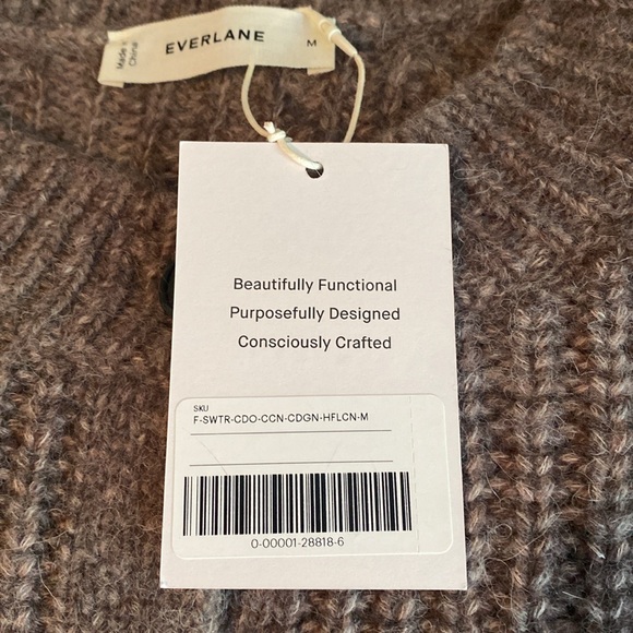 NWT Everlane Fisherman Cardigan in Cloud Size M - Picture 8 of 8